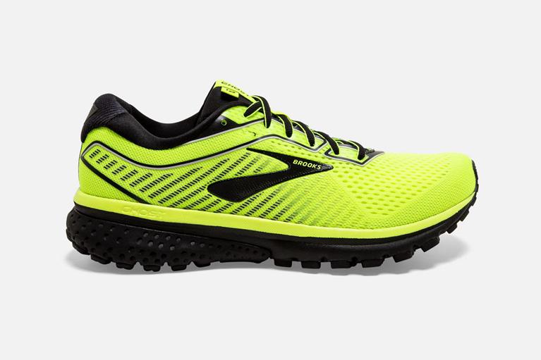 Brooks Ghost 12 Road Running Shoes - Men's - Yellow (39865-VMOW)